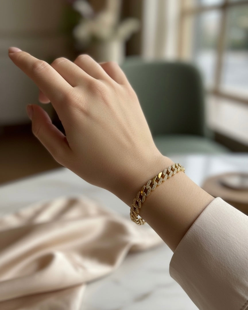 18K Gold Plated Clover Bracelet #GB3864