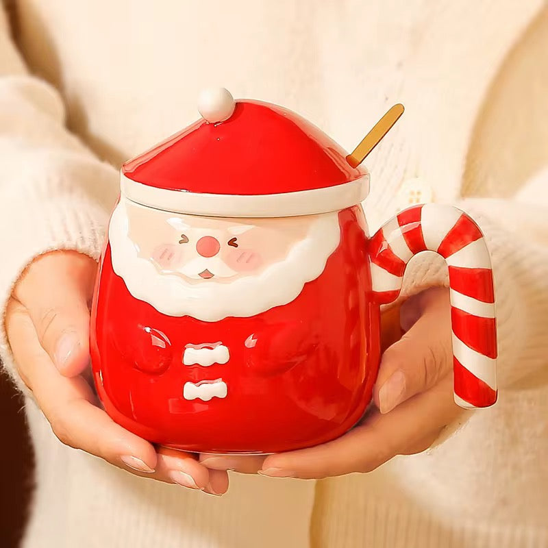 Christmas Mugs With Lid and Spoon #CM2071