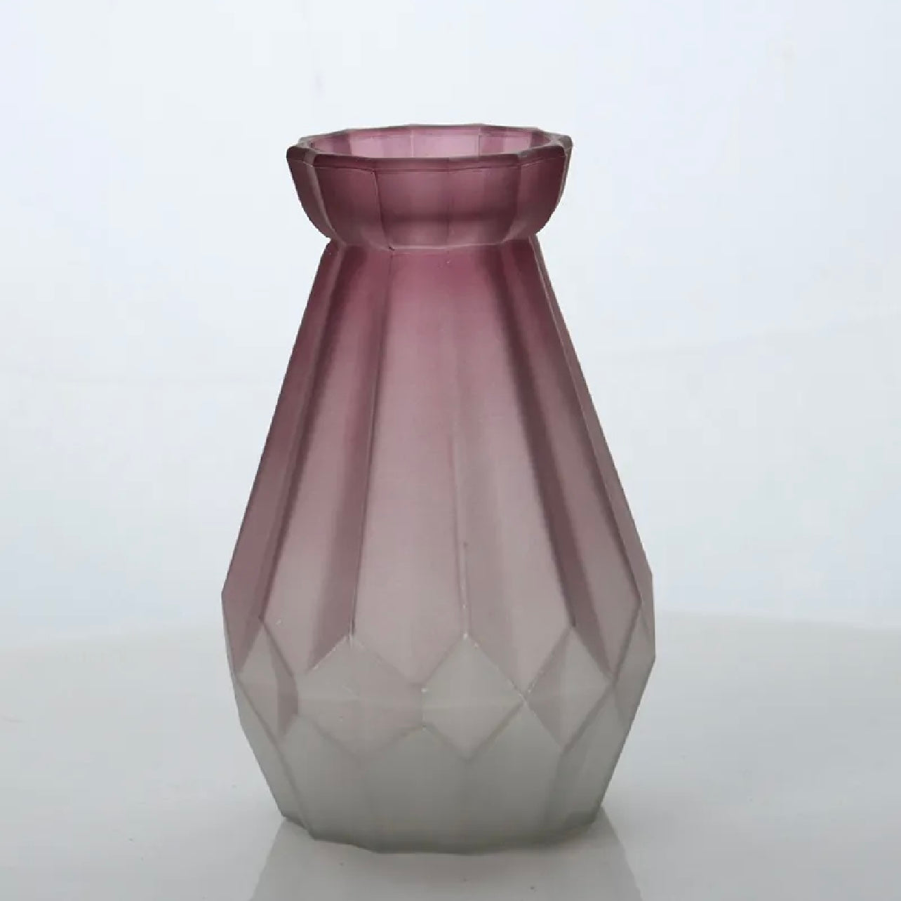 Diamond Design Multi-Color Matte Elegant Flower Desk Decorative Glass Vase 15x8cm #GV2817