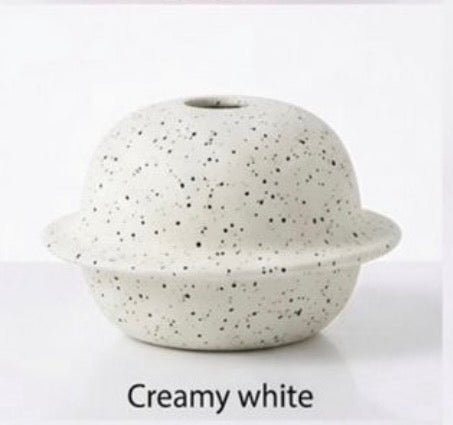 Planet Shape Ceramic Vase – Modern Matte Decorative Vase #CV3226