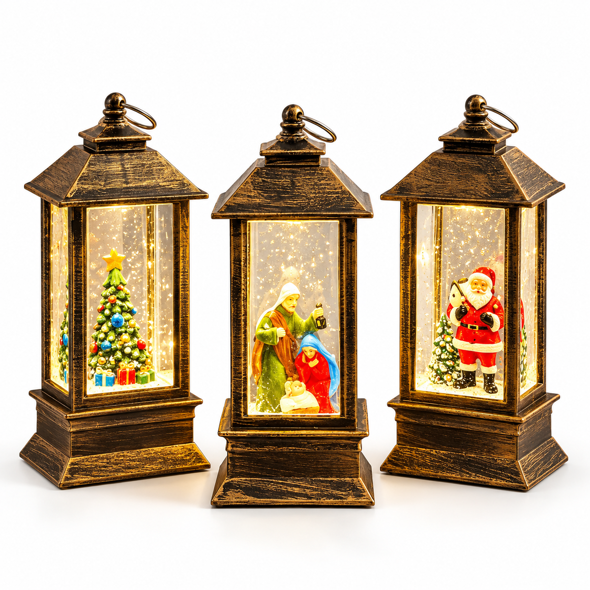 Mini Christmas LED Lanterns – Assorted Designs #LL4376