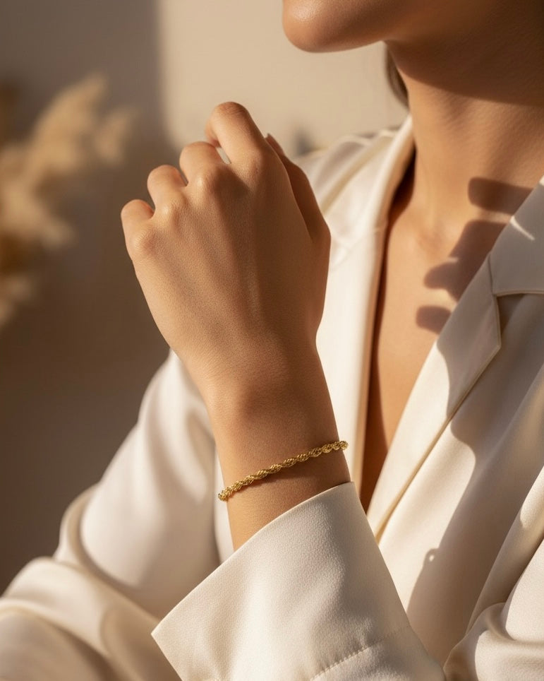 18K Gold Plated Clover Bracelet #GB3862
