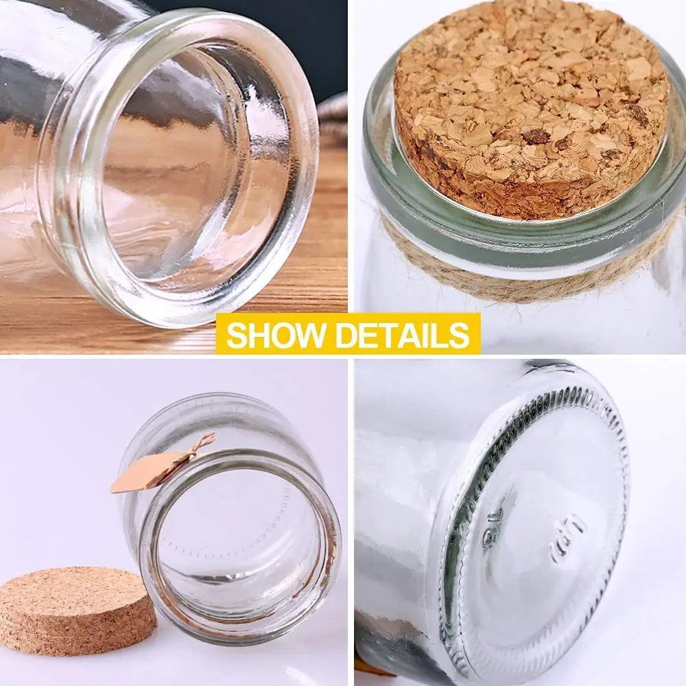 200ml Glass Jar With Wooden Lid #GJ1436