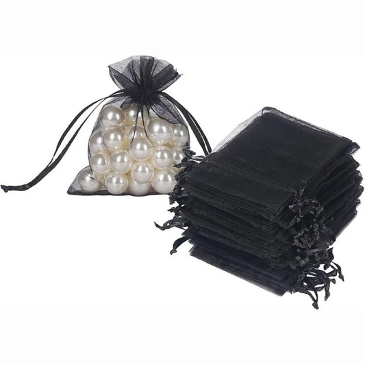 Black Organza Bag x12pcs