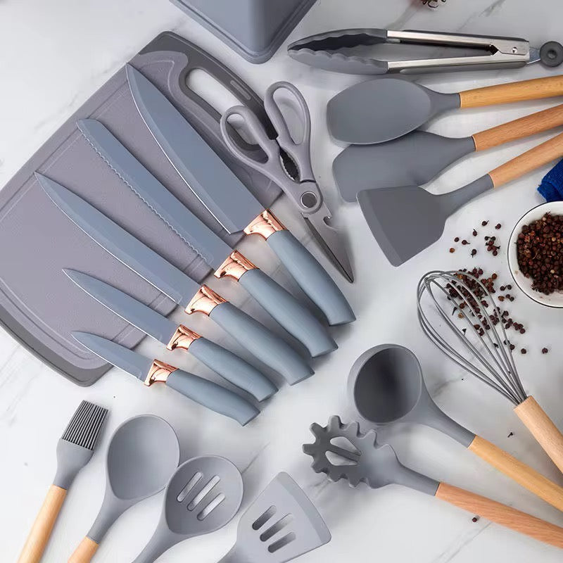 12-Piece Silicone Kitchen Utensil Set with Organizer Holder #GS3940