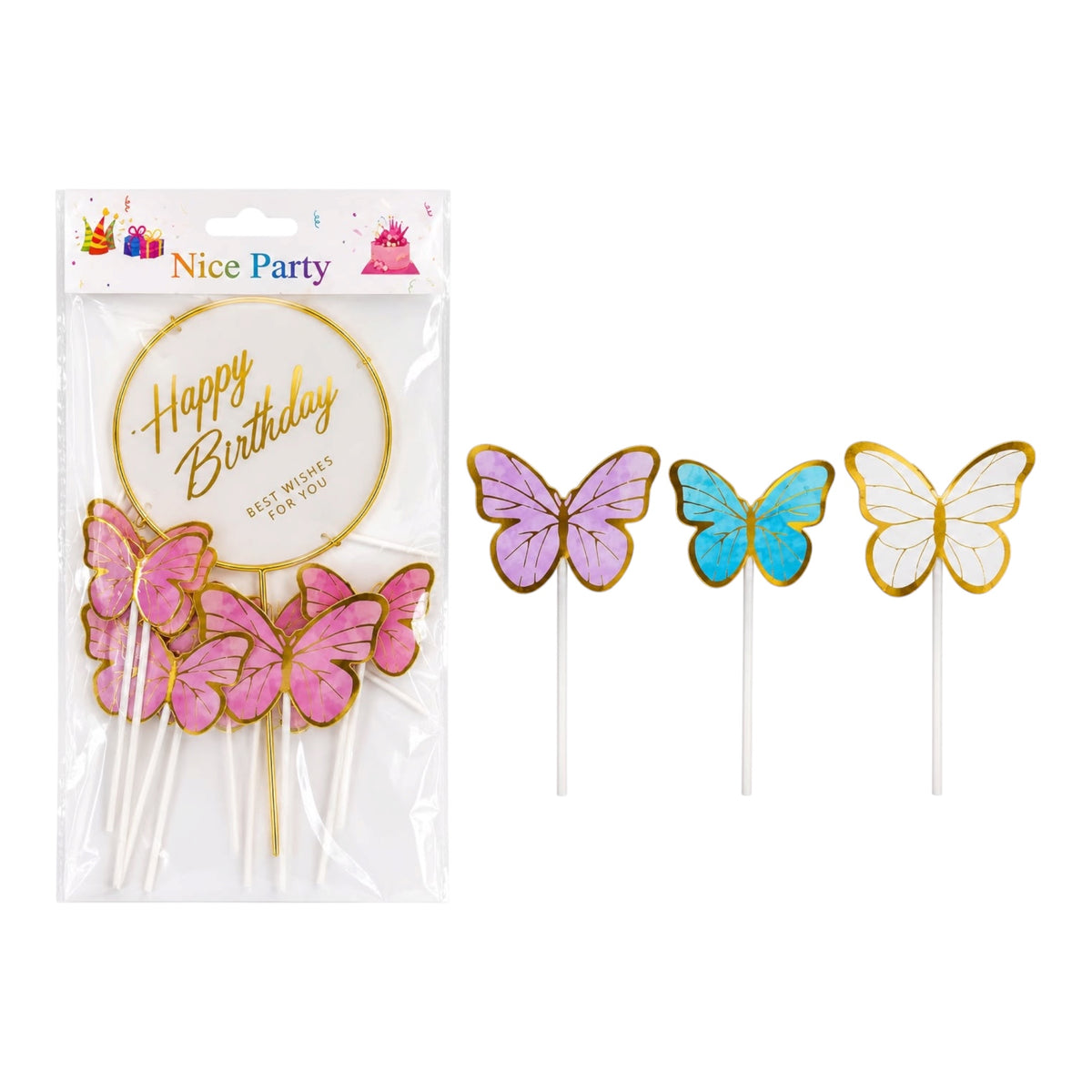 Metal Cake Topper Set #CT4257