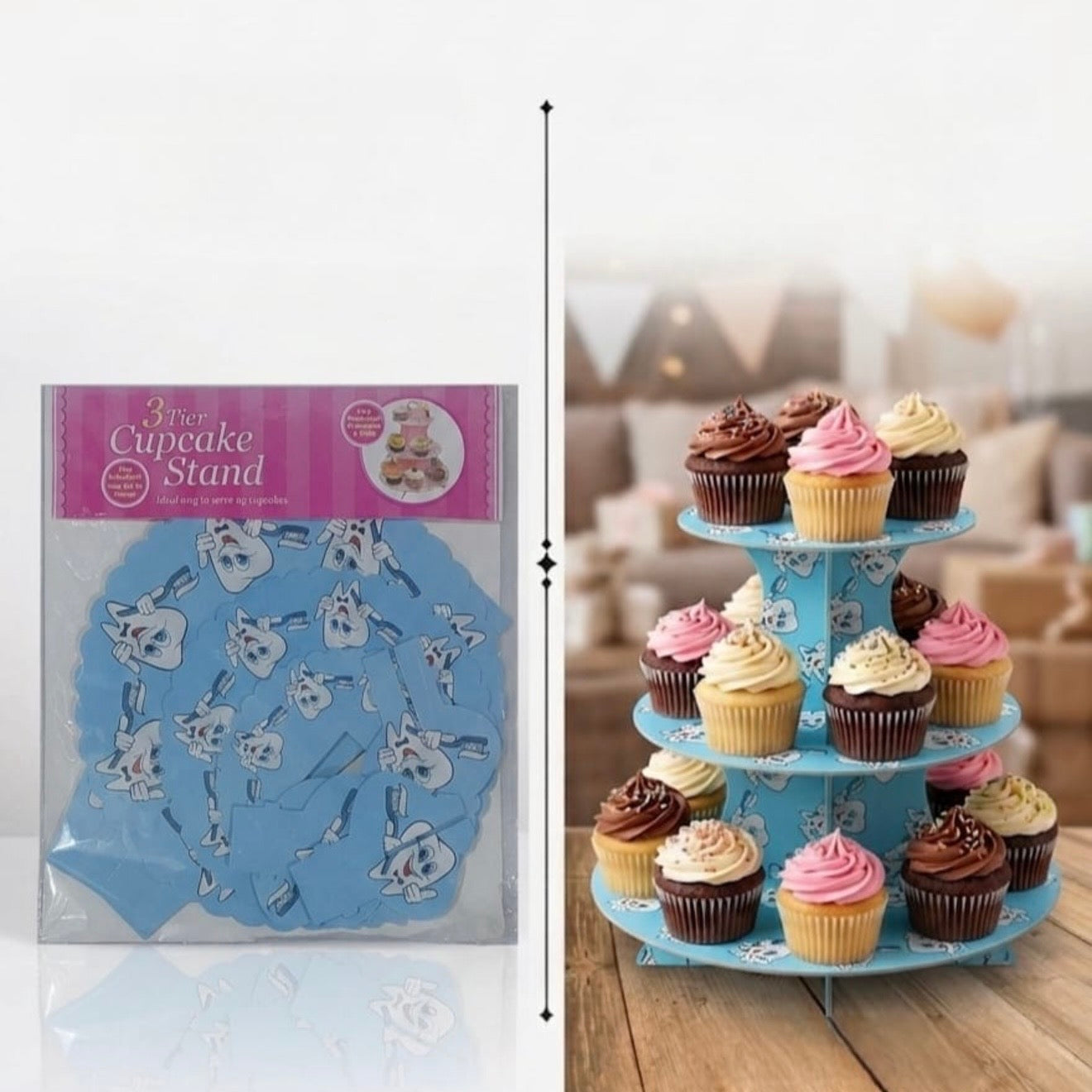 3-Tier Cupcake Stand – Party Display Tower #CS3884