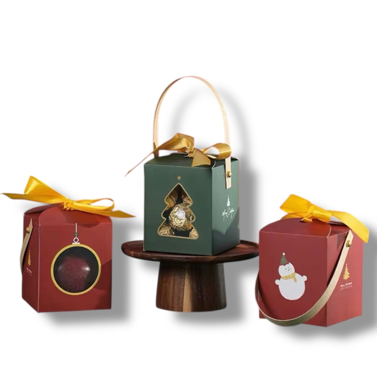 X6pcs Christmas Box With Handle #CB2305