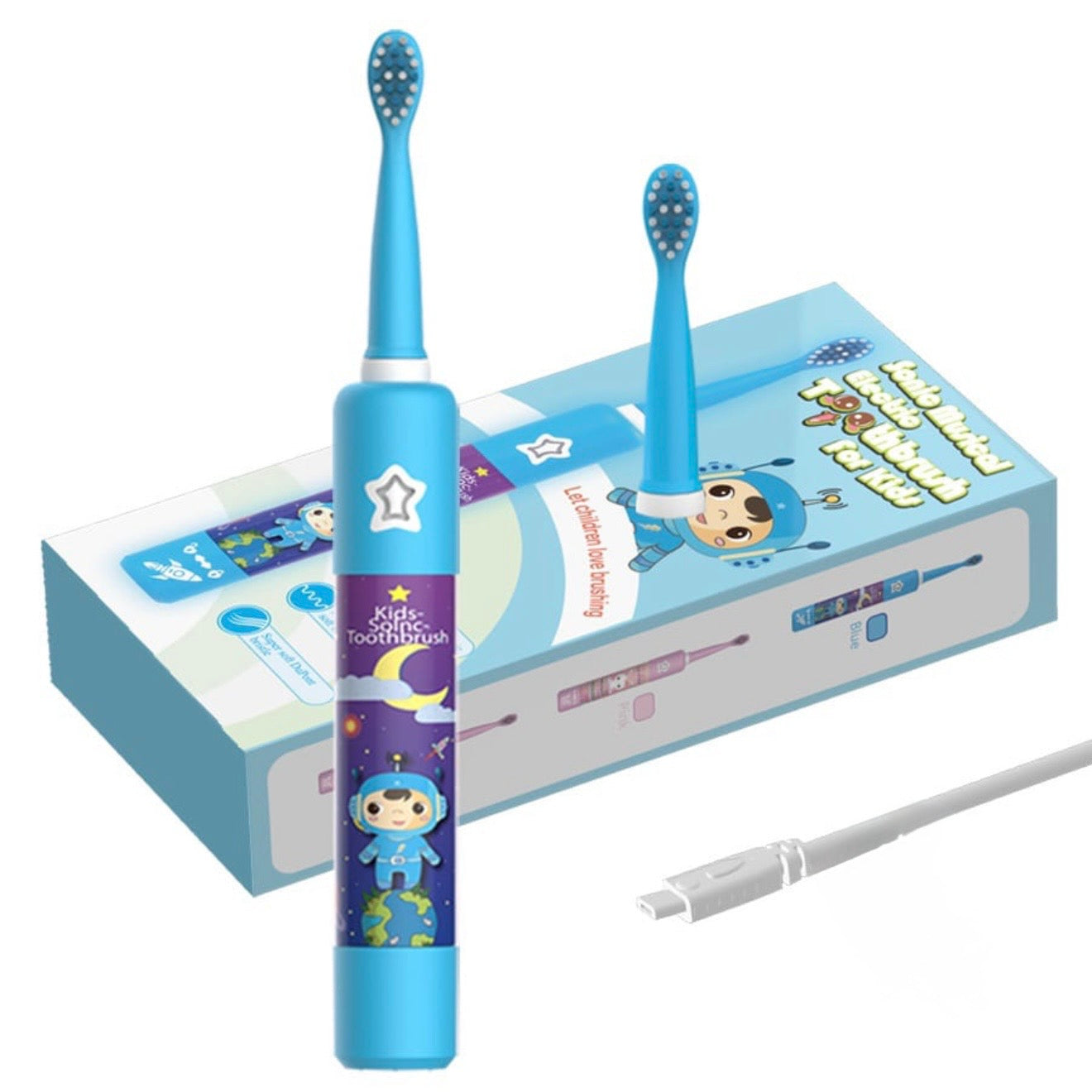 Blue Musical Electric Toothbrush for kids #TF006