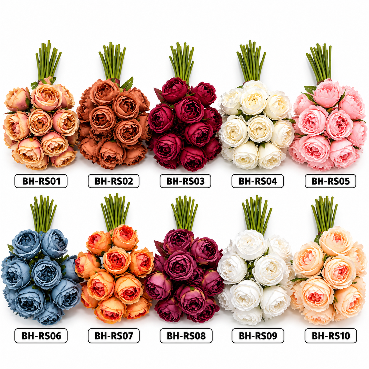 Artificial Rose Bouquet – 15 Pieces, 25 cm #AF4458
