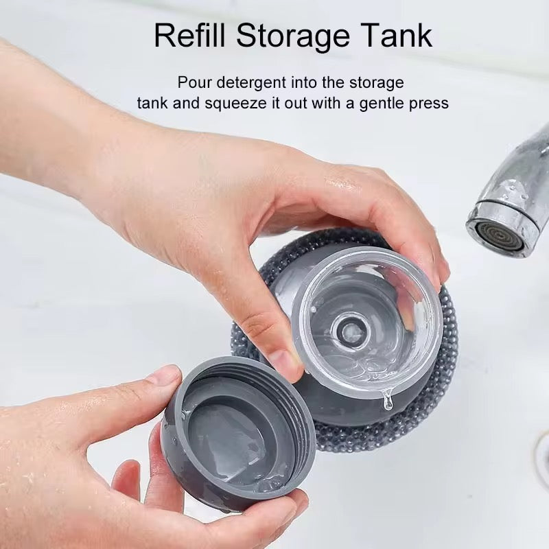 Soap Dispensing Dish Scrubber Brush #GS3944