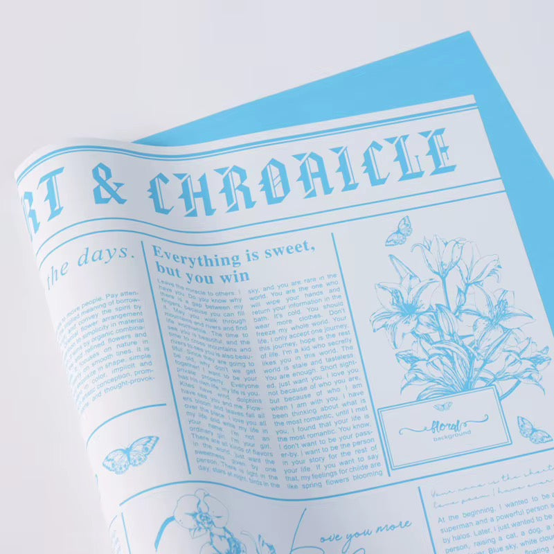60x57cm Newspaper Print Wrapping Paper #WP4079