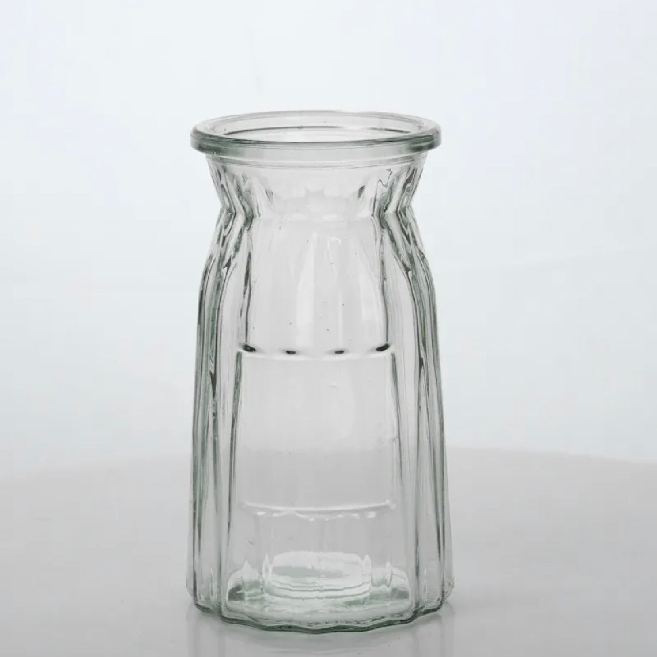 Origami Elegant Simple Design Flower Desk Decorative Glass Vase 15x9cm, Transparent #GV2804