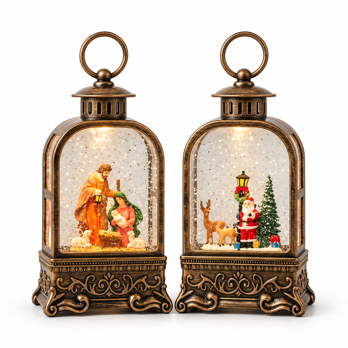 Christmas Snow Globe Lantern #CL4397