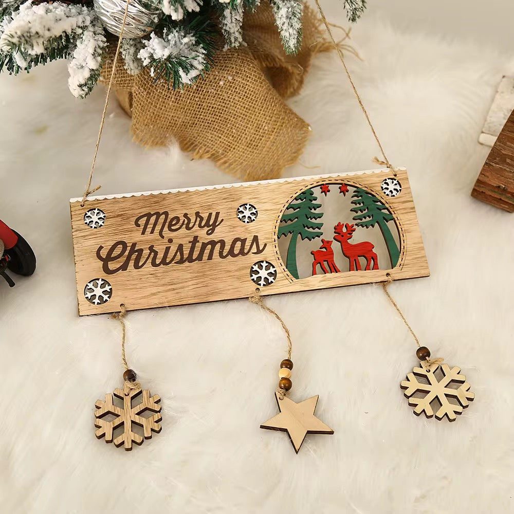 Wooden Christmas Door Decoration#CH2074