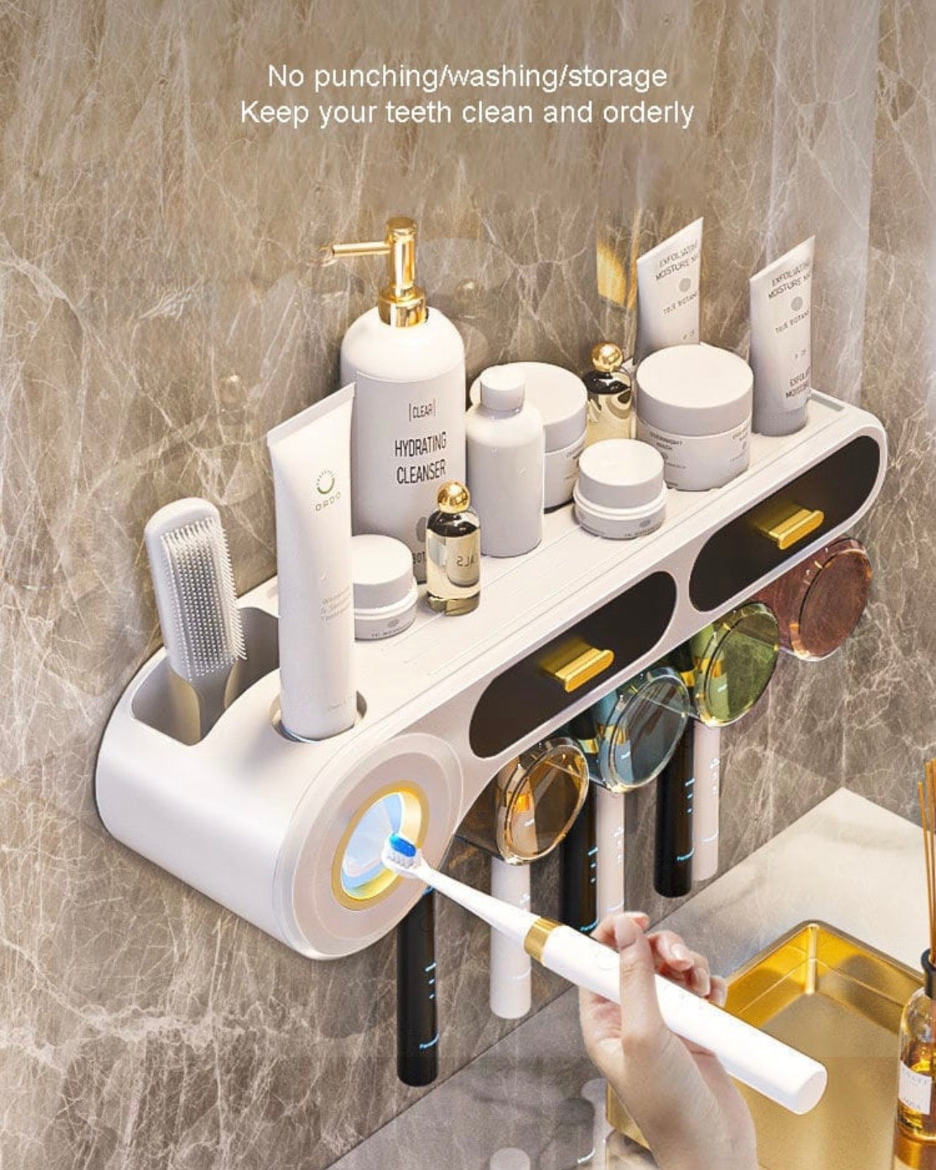 Slim Toothbrush/Toothpaste Holder #TF025