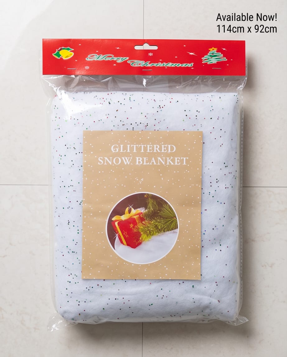 Glittered Christmas Snow Blanket #CD4502
