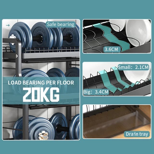 Double Layer Kitchen Dish Rack #DR1291