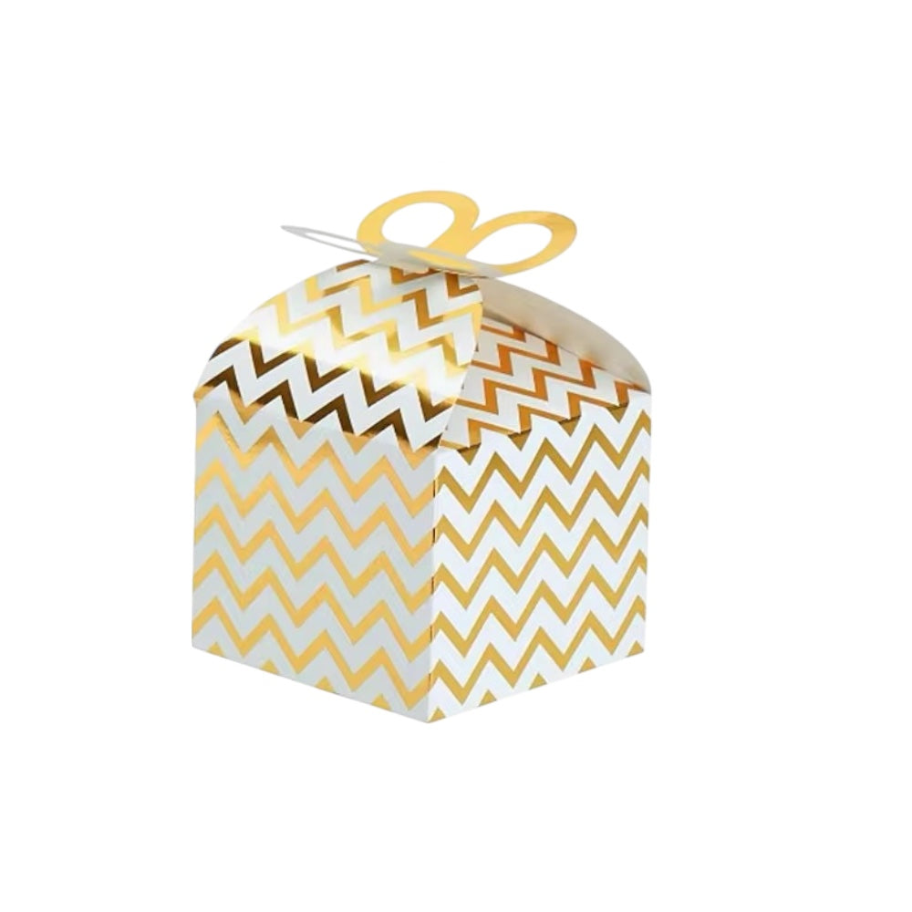 X12pcs Golden Party Favor Boxes #GB2505