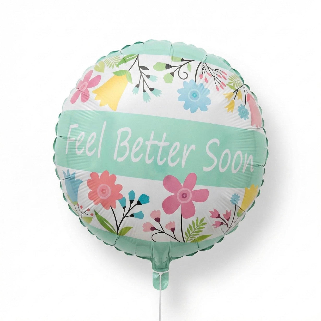 18” Feel Better Soon Floral Foil Balloon – Pastel Get Well Gift #FB2894