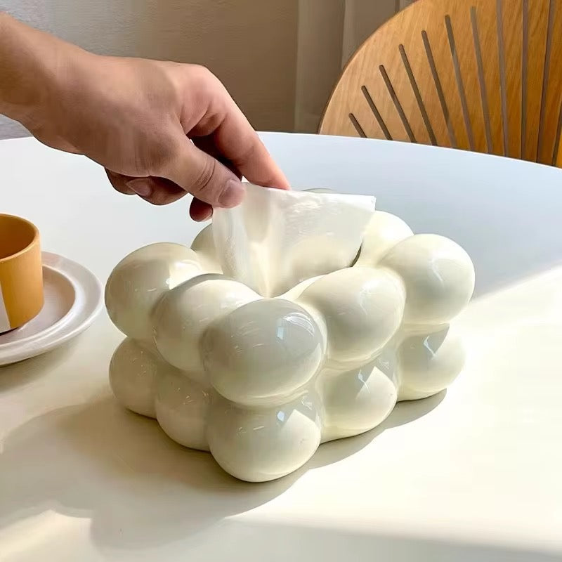Ceramic Bubble Tissue Box Holder #CV3985