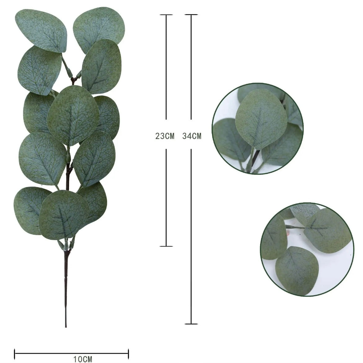 Green Plant Decoration 8-Fork Eucalyptus Simulation Artificial Eucalyptus Leaves #AF1548