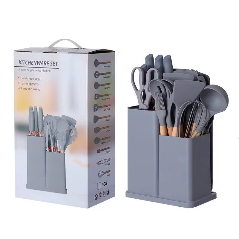 12-Piece Silicone Kitchen Utensil Set with Organizer Holder #GS3940