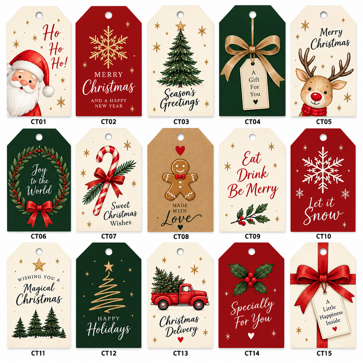 Christmas Gift Tags – Pack of 12pcs #CT4196