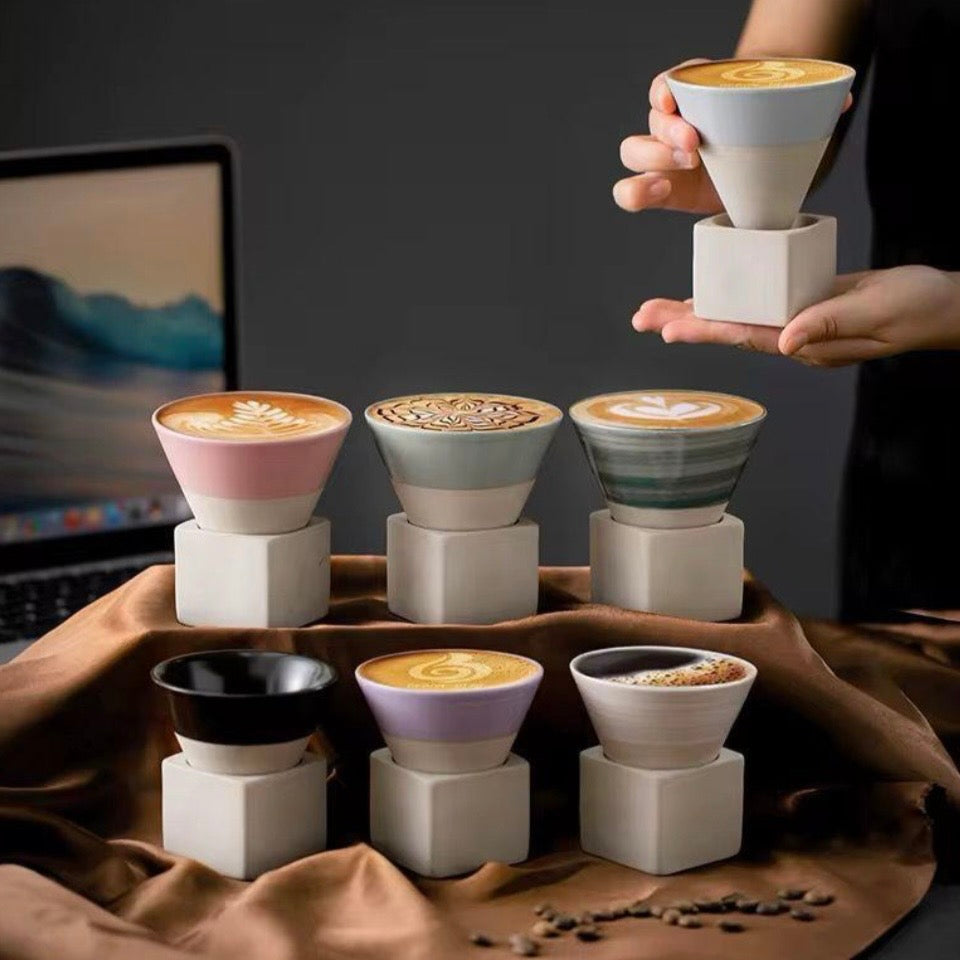 120ml Ceramic Coffee Cup with Base  #CM3958