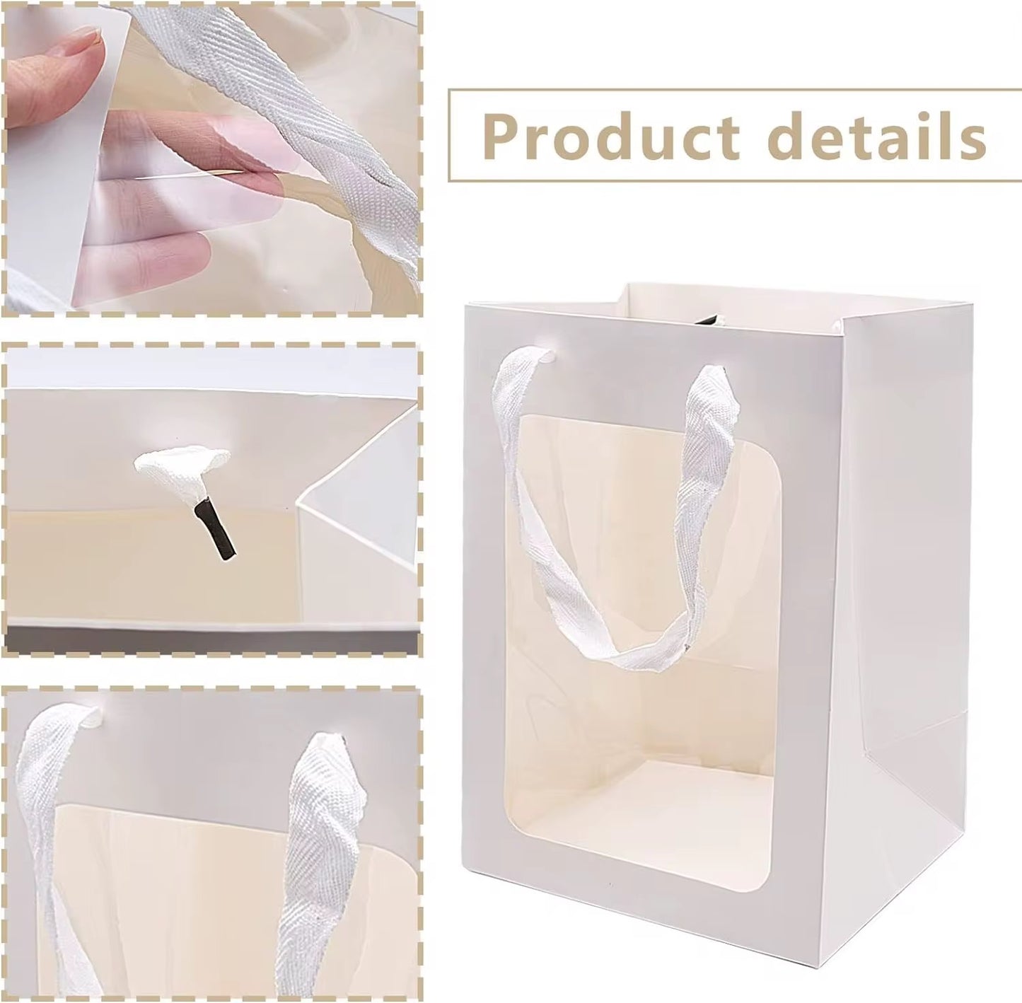 X12pcs Carton Bags With Window#CB2004