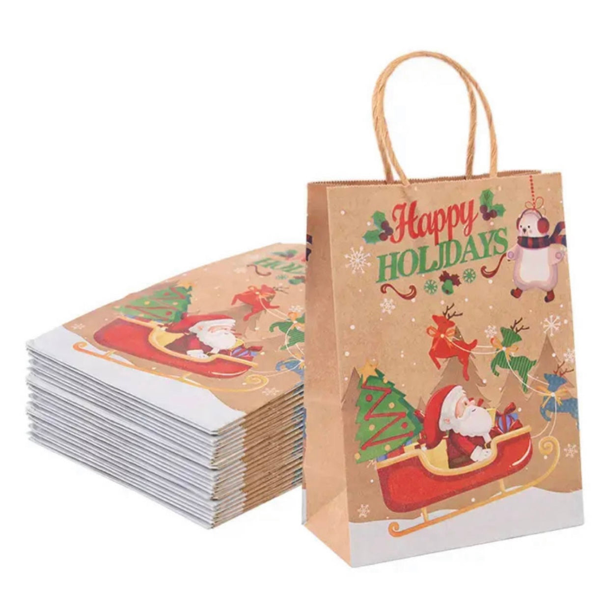 10pcs - 32*26*12cm Christmas Gift Bags #GB1377