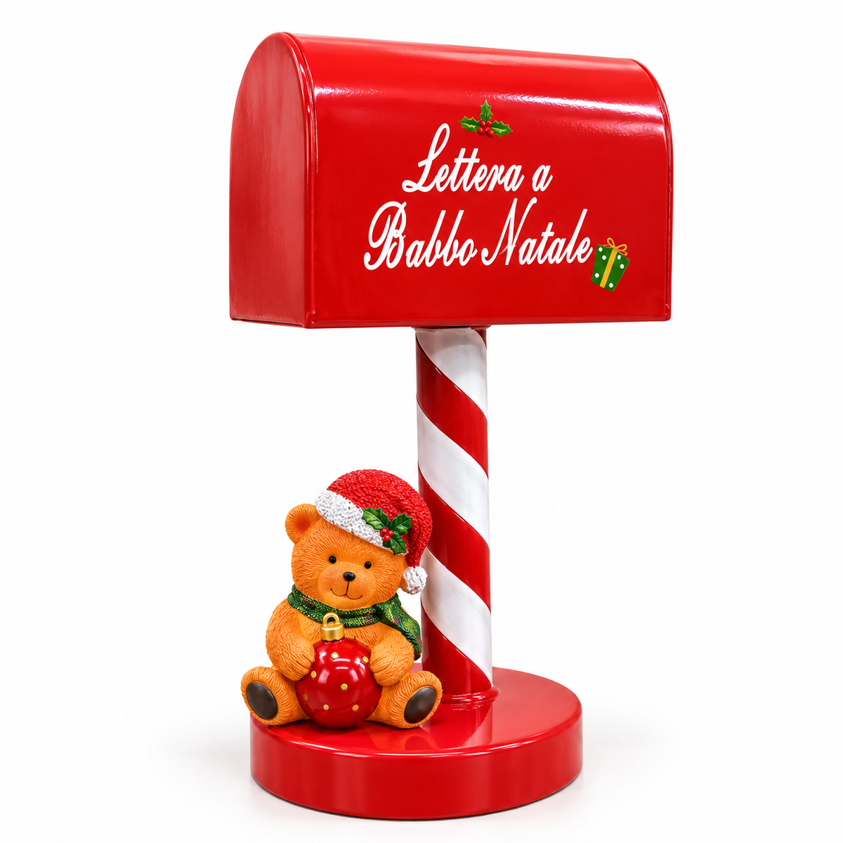 Christmas Mailbox with Santa Bear Decoration – 32cm #CB4412