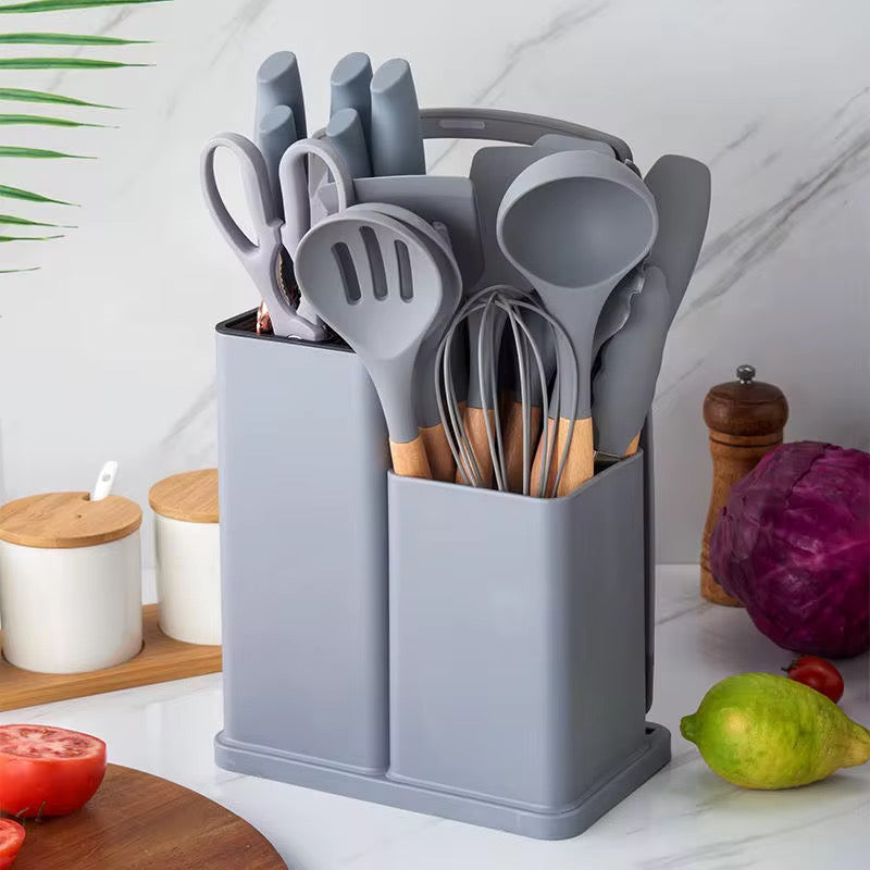 12-Piece Silicone Kitchen Utensil Set with Organizer Holder #GS3940