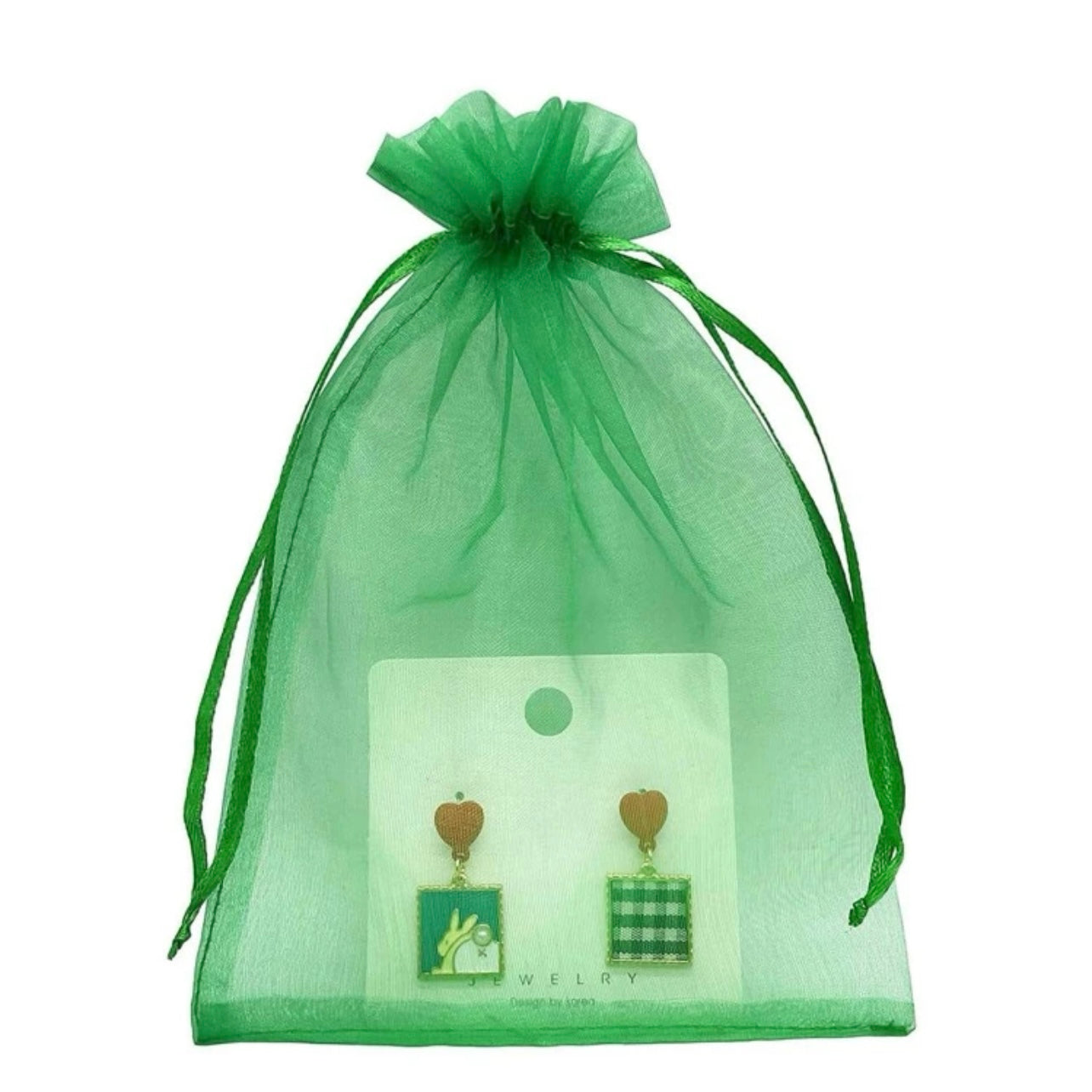 Green Organza Bag x12pcs
