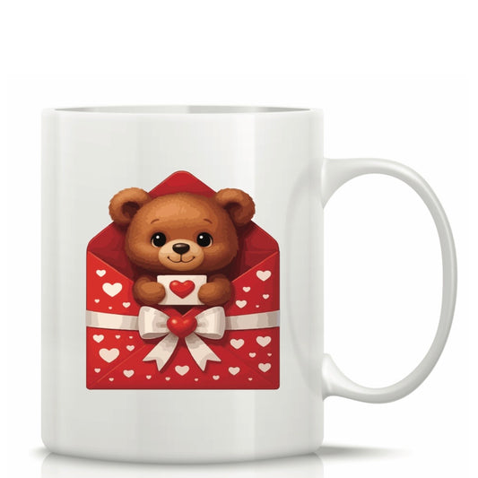 Printed Glass Mug with Cute Illustrations #GM3038