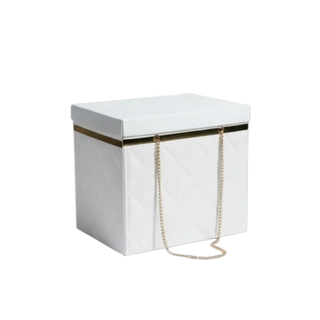 Luxury Flower Box with Chain Handle 17x13x15cm #FB2690