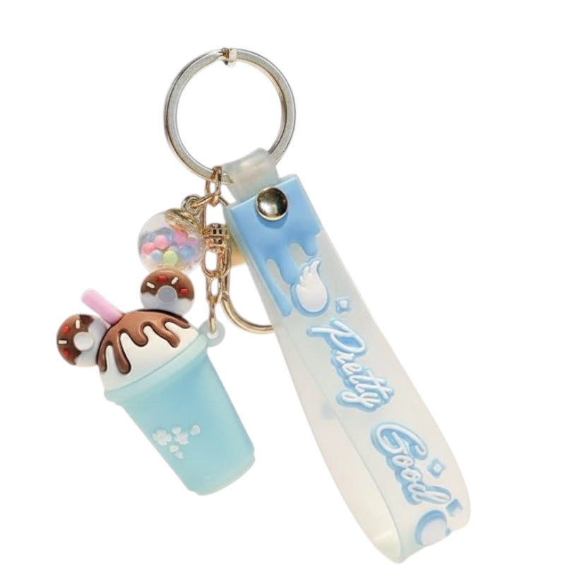 Pretty Girl Cute Drink Keychain #KC2625