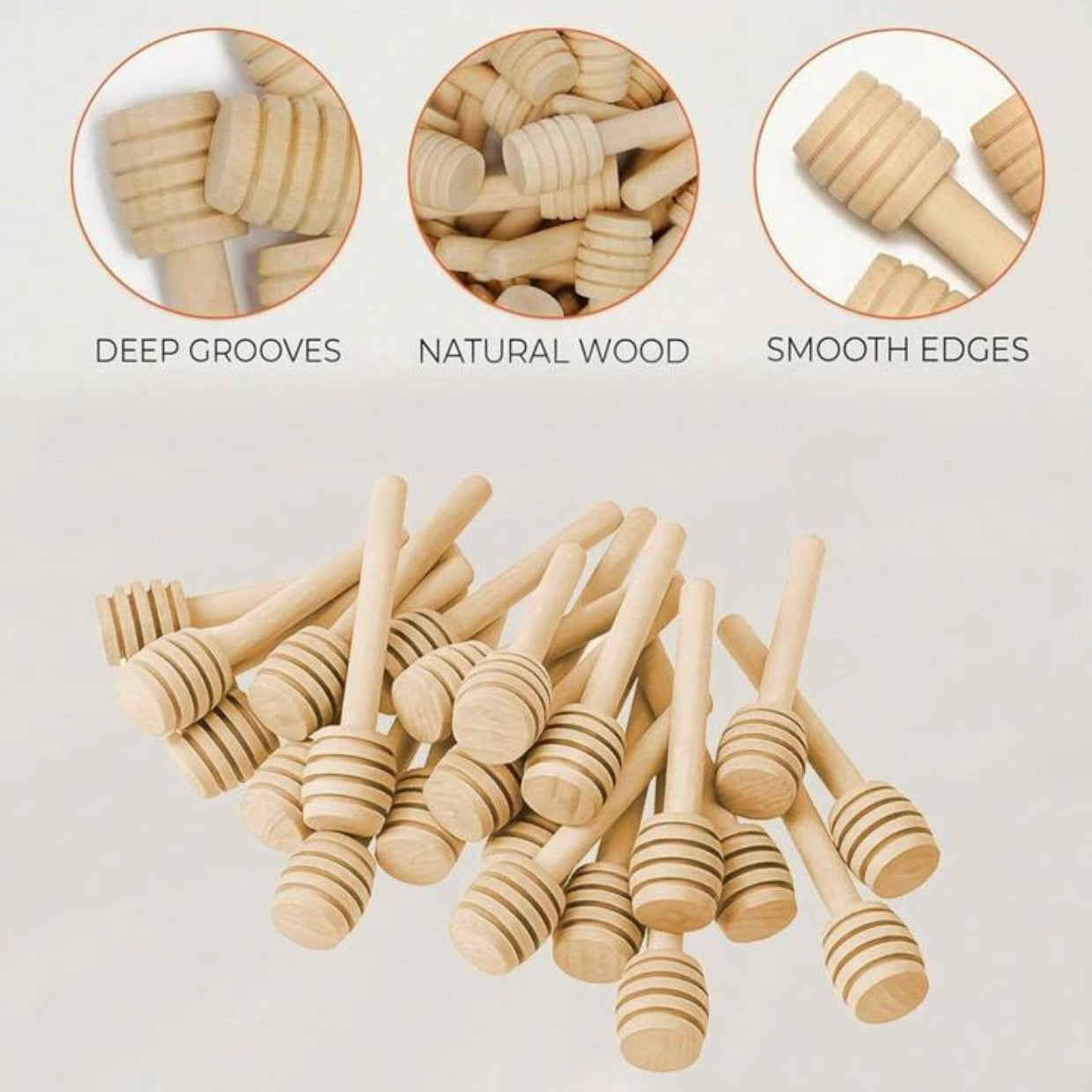 X12pcs Wooding Honey Spoon #HS1996