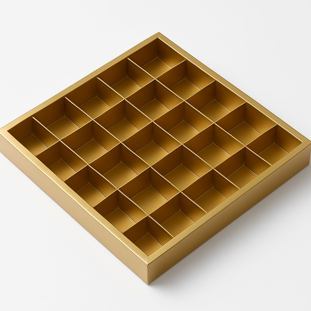 30x30cm - 36grids Gold Carton Box #CB2399