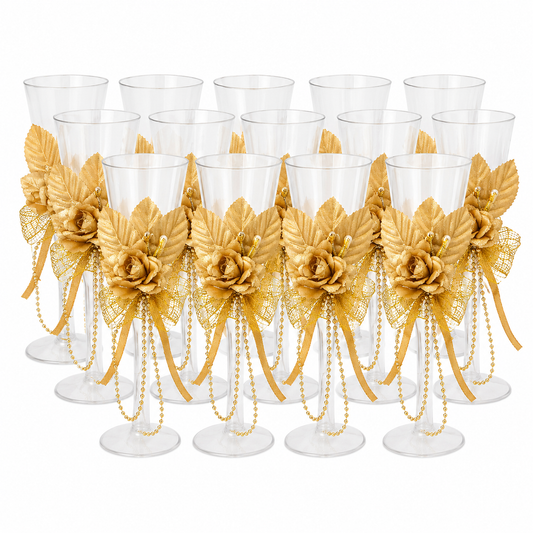 Glass Candle Cup – Decorative Gold Design #GC4187