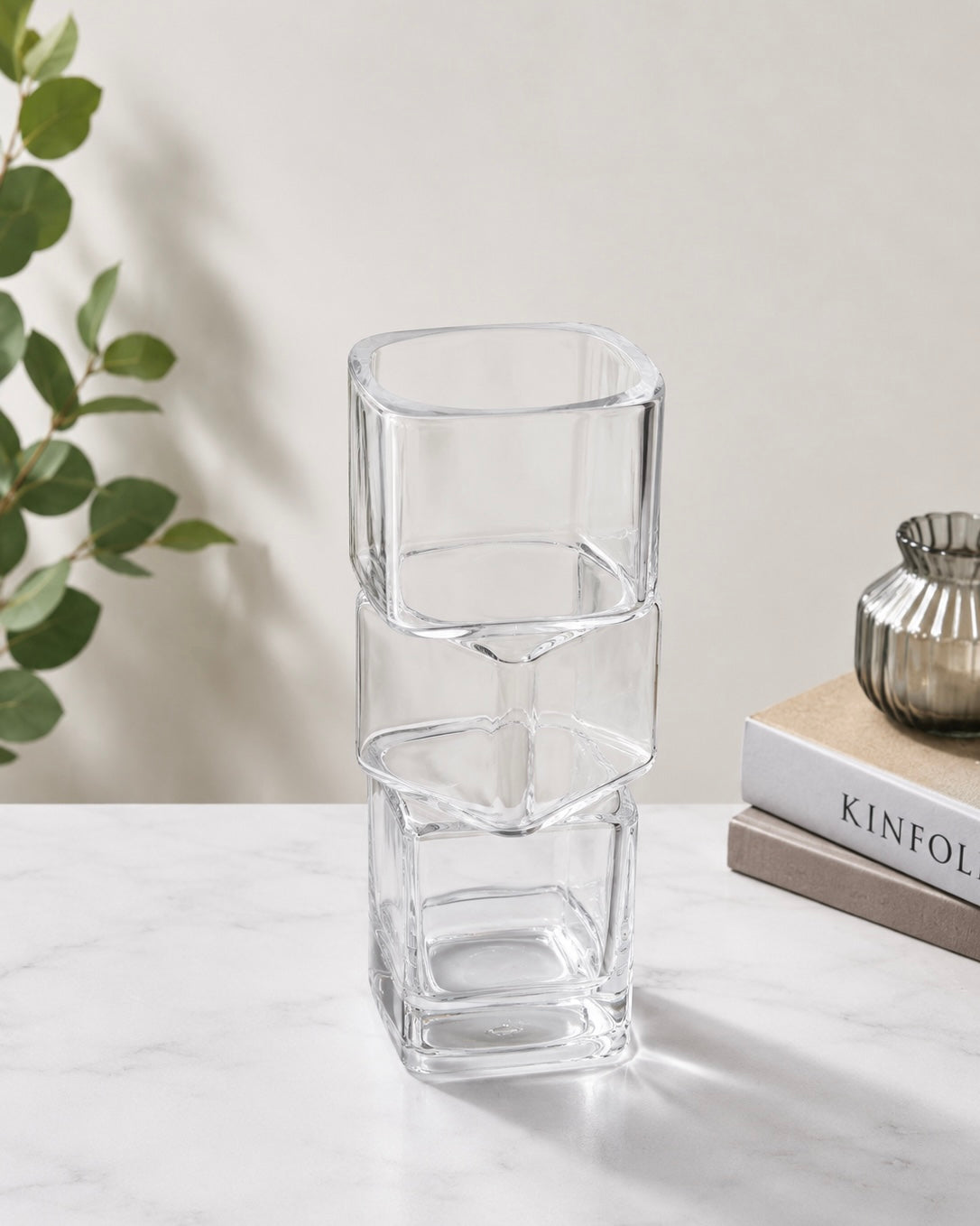 Modern Geometric Crystal Glass Vase
 #GV3922