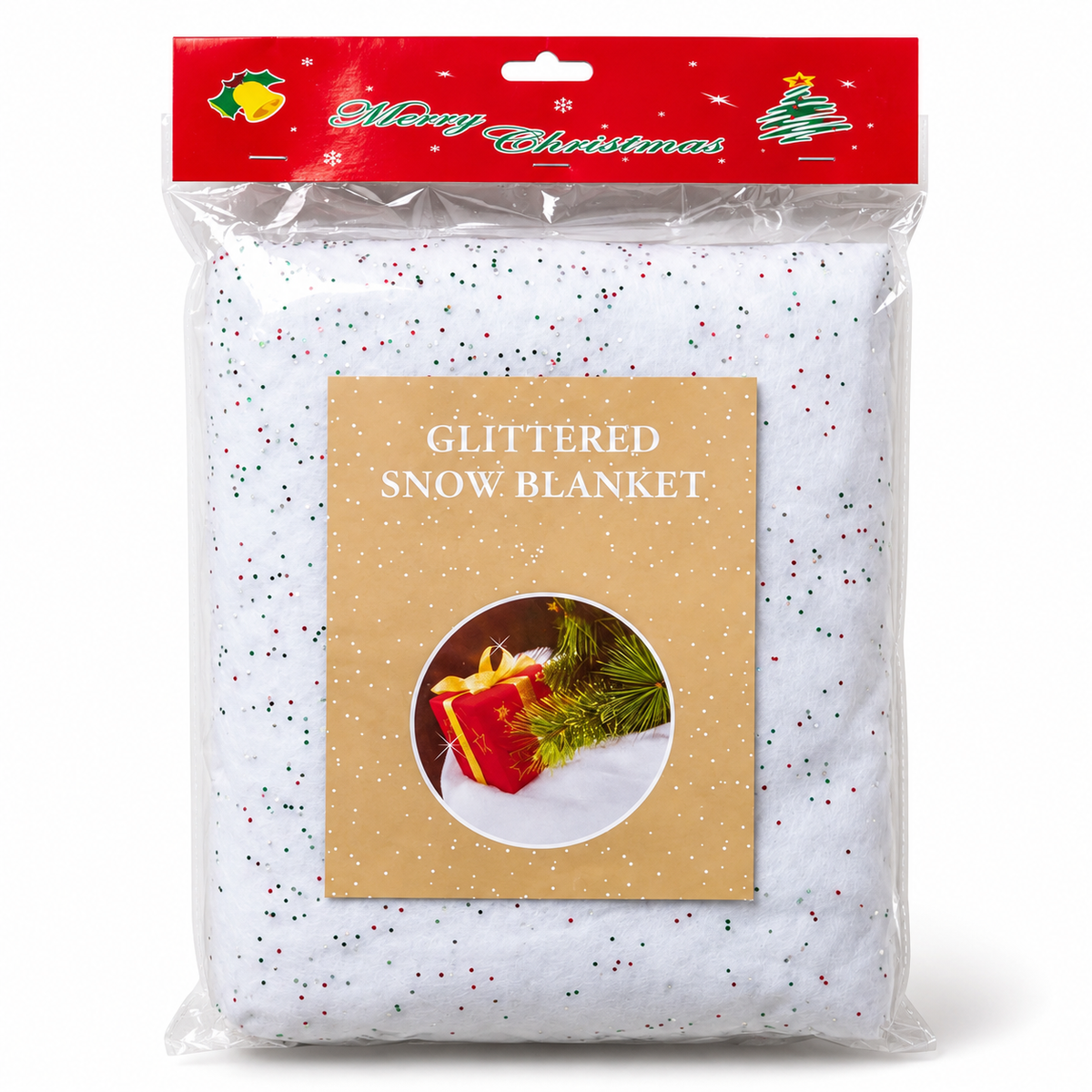Glittered Christmas Snow Blanket #CD4502