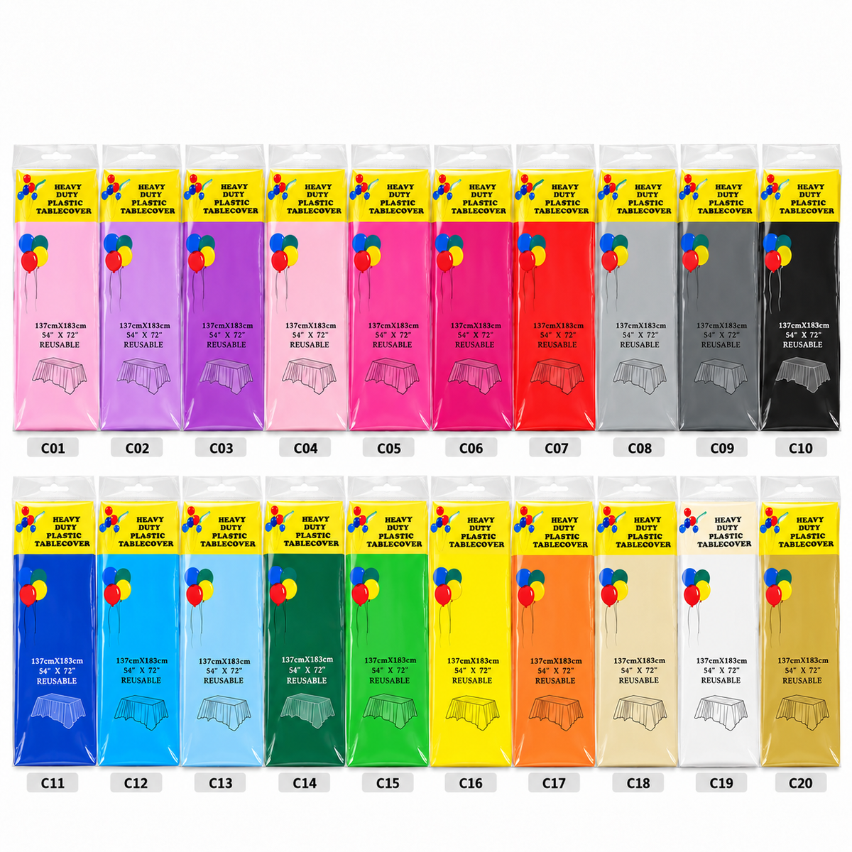 Heavy Duty Plastic Table Cover #TC4242