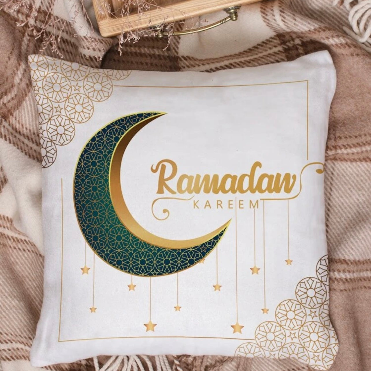 Ramadan Lantern Print Cushion Cover Without Filler #RT1573