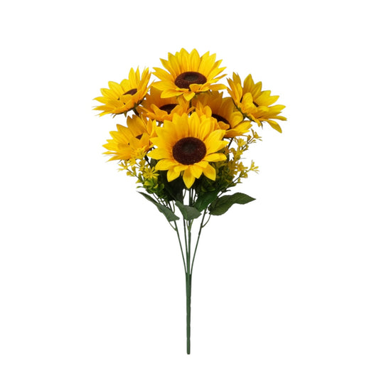 X7 Yellow Artificial Daisy Bouquet – 36cm #AF2855