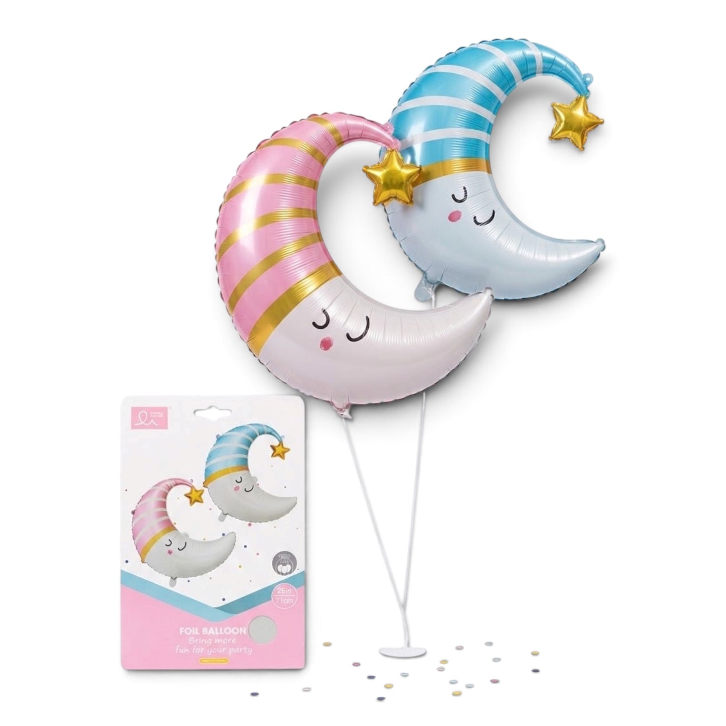 Moon & Star Foil Balloons – 71 cm #ML-MOON28