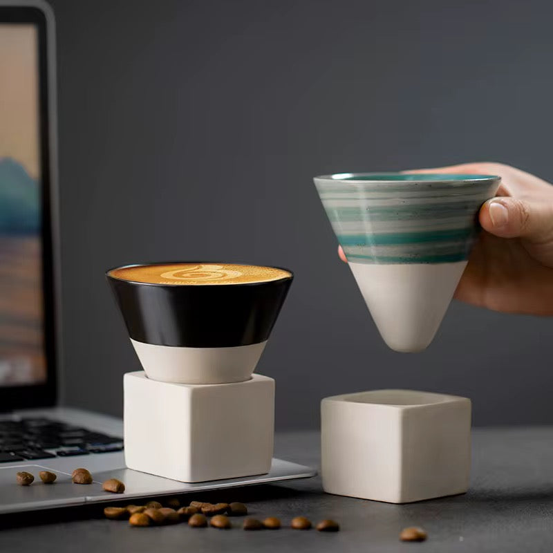 120ml Ceramic Coffee Cup with Base  #CM3958