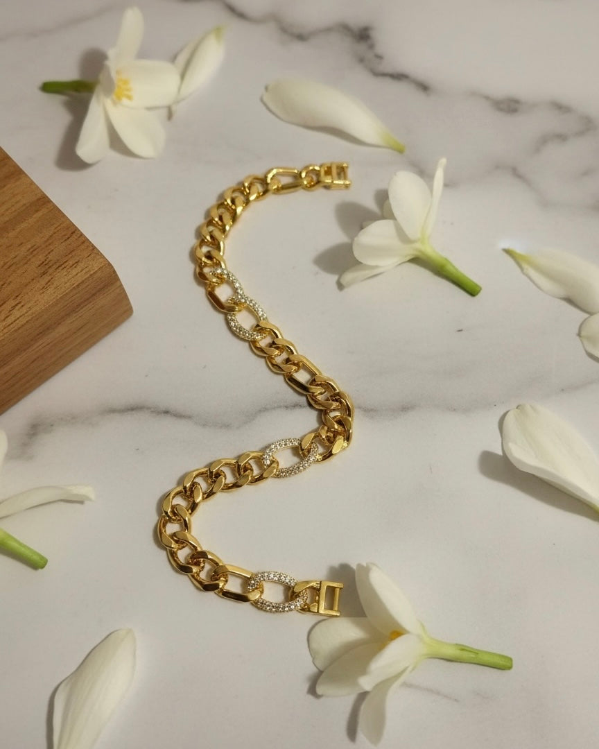 18K Gold Plated Clover Bracelet #GB3865