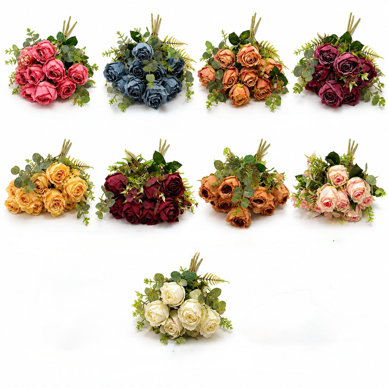 Artificial Rose Bouquet with Greenery #AF4097