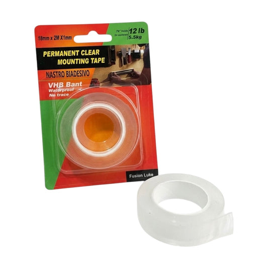 Permanent Clear Mounting Tape 18mm x 2M #DT3122
